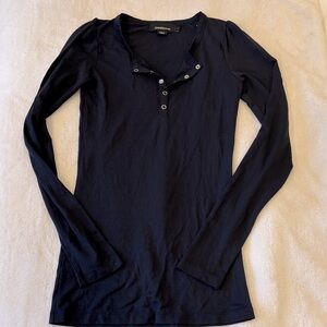Zimmerman sz 1 Women's Black Button-Down Long Sleeve Shirt